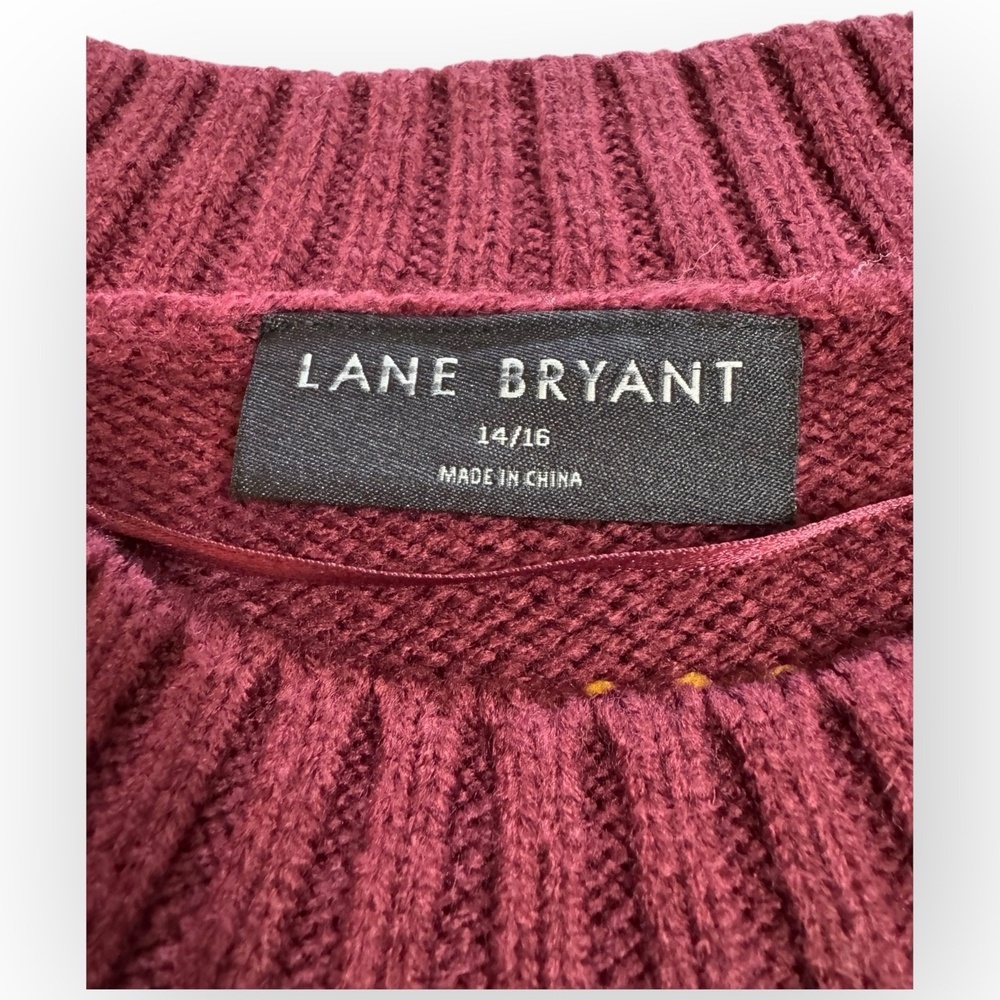 NWOT Lane Bryant Fair Isle Crew Neck Sweater – Size 14/16 – Bright Multicolor - Picture 6 of 9